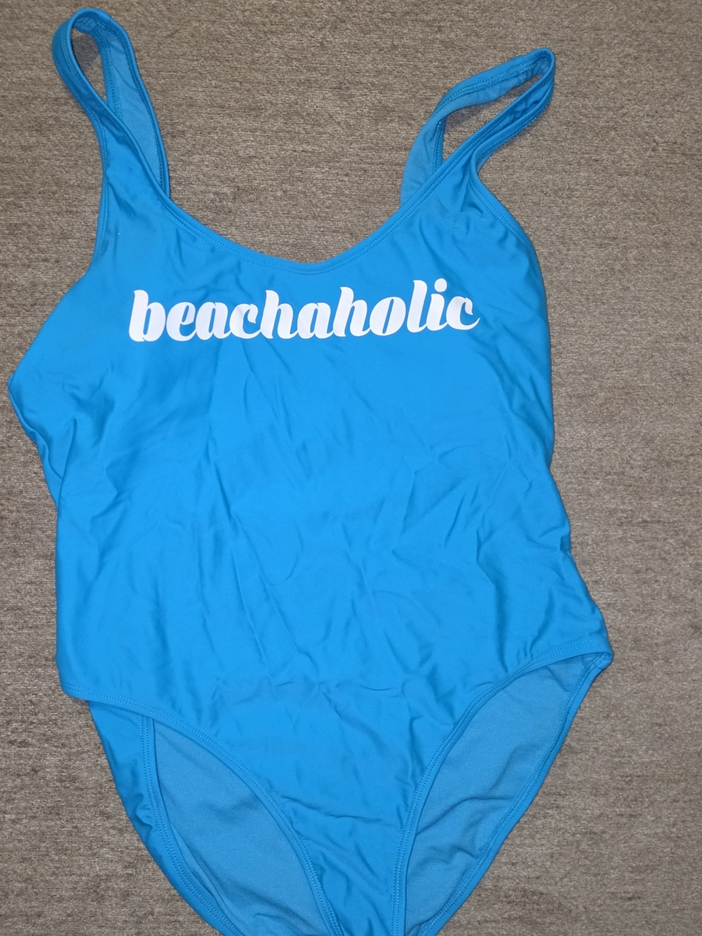 No Boundaries Blue 'beachaholic' One-Piece Swimsuit Juniors Xl
